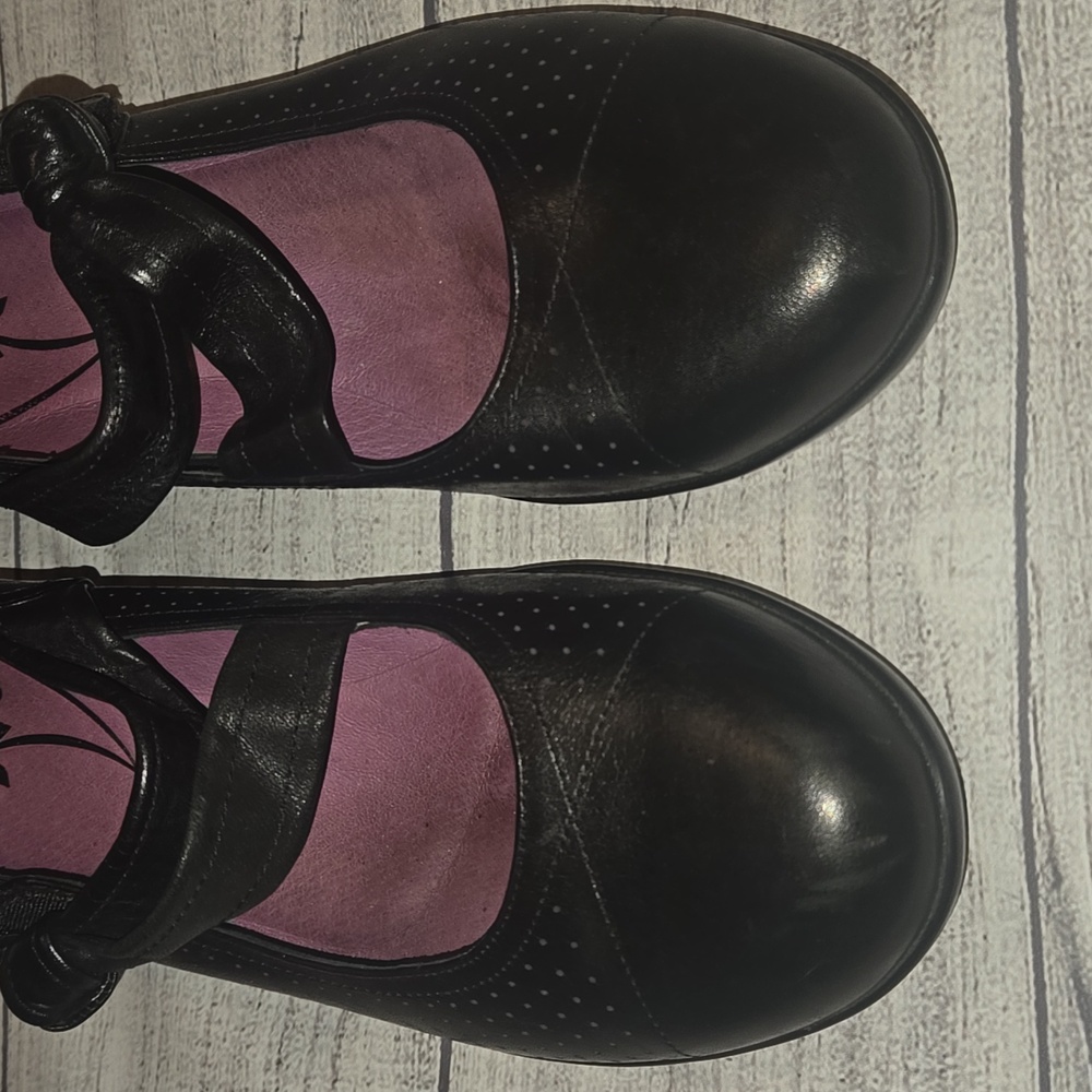 Dansko Women's Deidra Mary Jane Leather Flats Black Size EU 38 - Picture 4 of 9